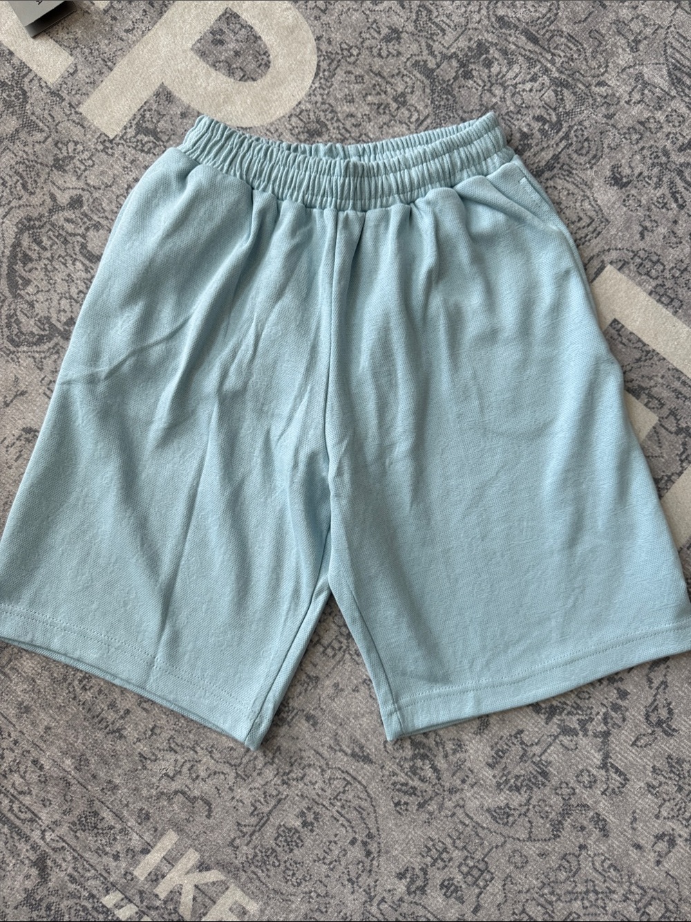 Louis Vuitton Light Blue Athletic Elastic-Waist Shorts